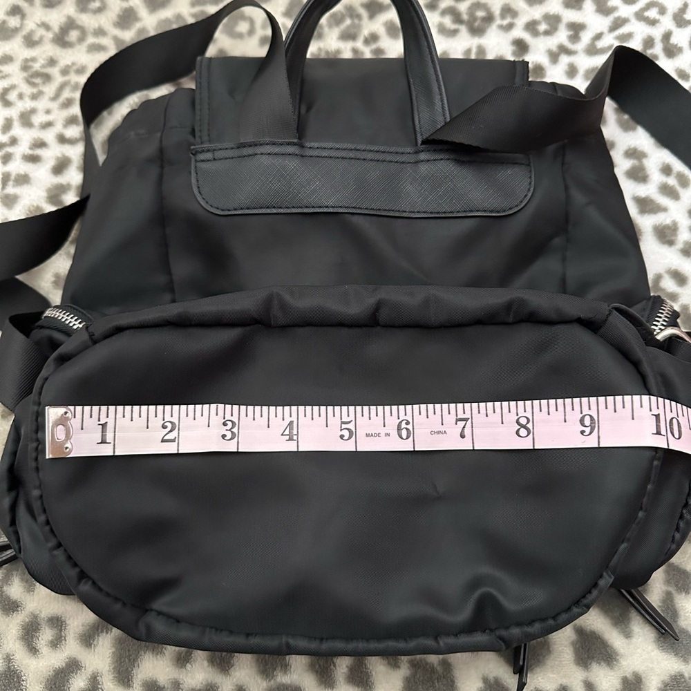 Rue21 Nylon Flap Top Cinch Backpack in Black - Picture 13 of 17